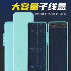 Boîte à hameçons de pêche Boyuan, étui de rangement compact en plastique pour l'organisation des équipements de pêche en plein air, boîte secondaire ultra courte bleue - Product Image 2