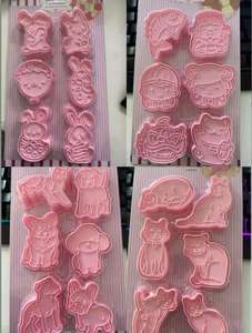 Herramientas para hornear para decoración de fiestas, molde de <span class=keywords><strong>galletas</strong></span> Rosa 3D, cortador de <span class=keywords><strong>galletas</strong></span> de plástico de unicornio, herramienta para pasteles de Navidad, 6 uds. - Product Image 6