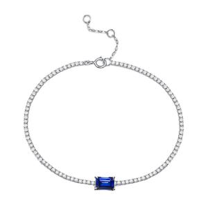 Pulsera de Silicona Ajustable con Esmeralda Cultivada en Laboratorio, Corte Esmeralda, Regalo para Parejas, Moda 2024 - Product Image 4