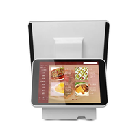 Système de point de vente Android pour restaurant avec écran tactile pliable de 15,6 pouces, résolution Full HD, Bluetooth 5.2, garantie d'un an pour caisse enregistreuse