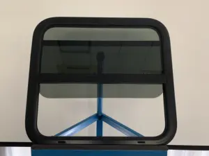 RV Windows Motorhome RV Sliding Window Teardrop Vertical Sliding Black RV Windows With Tinted Glass USA