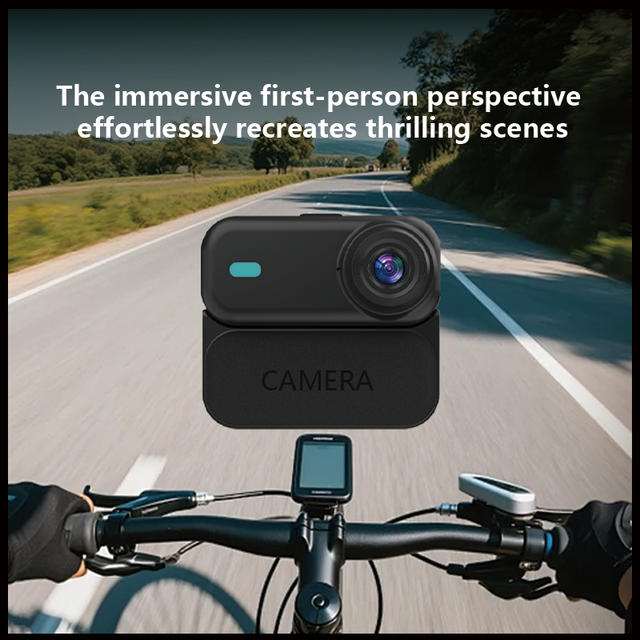 Portable Mini Action Camera 4K with Wide Angle Lens and Mobile App Preview for Vlog Travel and Adventure