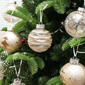 9pcs/set Luxury Handmade Transparent Shatterproof Plastic Ball Ornaments for Christmas Festival <b>Party</b> Tree Decoration - Product Image 4