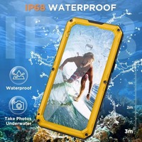 Étui de téléphone en aluminium et verre robuste, étanche IP68, compatible avec iPhone 17, 16, 16e, 15, 14 Plus, 13, 12, 11 Pro Max