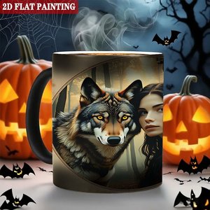 <b>Ceramic</b> Magic Mug 11oz Frosted Black Heat Activated Color Changing Drinking <b>Cup</b> - Product Image 6