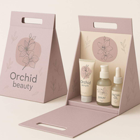Boîtes rigides magnétiques triangulaires de luxe personnalisées, emballage en carton recyclable, pliage plat, cosmétiques, shampoing, vernis à ongles, rangement de cadeaux