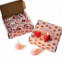 Velas Aromáticas de Parafina Hechas a Mano con Forma de Fresa para Bodas, Año Nuevo, Halloween - Decoración para el Hogar de Larga Duración
