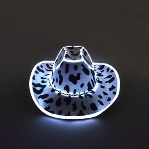 Amazing Light LED <strong>Cowgirl</strong> <strong>Hat</strong> EL Wire Flashing Cowboy <strong>Hat</strong> Glowing Neon Light <strong>Bride</strong> Party Wedding <strong>Hat</strong> - Product Image 4