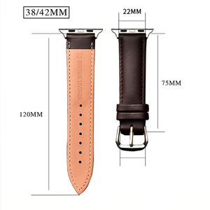 Bracelet de montre en cuir ciré à l'huile tendance, bracelet de remplacement 38/40/41/42/44/45 mm pour bracelets <span class=keywords><strong>IWatch</strong></span> séries <span class=keywords><strong>1</strong></span> 2 3 4 5 6 7 - Product Image 5