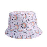 Topi Ember Biru Tua untuk Anak-anak dengan Cetakan Hewan Liar Kartun Lucu, Pola Singa Harimau Gajah, Topi Nelayan Pelindung Matahari Musim Panas