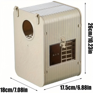 Caja de Cría para Loros, Accesorios para Jaulas Pequeñas de Periquitos, Cacatúas, Canarios, y Pájaros Solares, Panel Transparente Aislado para Agapornis - Product Image 2
