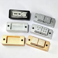 Ensemble de dés luxueux en alliage d'aluminium, hexaédres carrés gravés sur mesure, taille personnalisée, durables, avec boîte métallique
