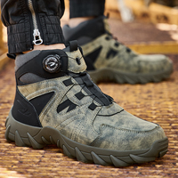 Nouvelles chaussures de sécurité montantes à embout d'acier, chaussures de protection du travail résistantes aux chocs et aux perforations, imperméables et souples, bottes de travail