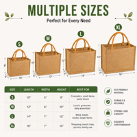 Sac fourre-tout en jute écologique avec logo personnalisé, fermeture éclair, vente en gros, sac d'épicerie en toile de jute naturelle avec poignées rembourrées