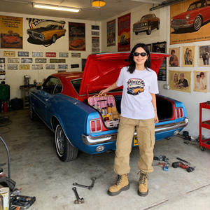 Muscle Garage Car Print T-Shirt à manches courtes pour hommes, 100% coton respirant Q239 - Product Image 2