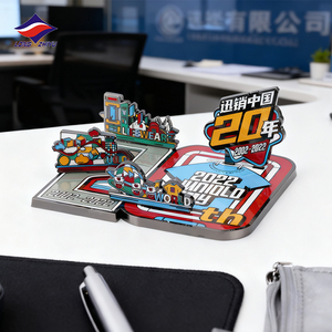 Decoración de Mesa de <span class=keywords><strong>Metal</strong></span> Hecha a Medida Longzhiyu con Base de Soporte, Figura Conmemorativa 3D para Recuerdos y Regalos de Eventos - Product Image 6