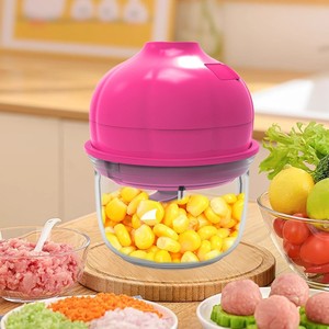 Écraseur d'ail électrique Tudoho 100W, alimenté par batterie, lame en acier inoxydable, violet, hachoir alimentaire portable pour usage domestique - Product Image 4