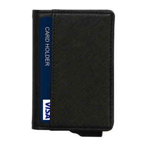 ที่ใส่บัตรอลูมิเนียม CardHoda ป้องกัน RFID กระเป๋าสตางค์ใบสั้น ดีไซน์มินิมอล ซับในผ้าแคนวาสสีดำ สำหรับทุกเพศ - Product Image 4