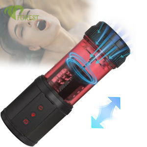 TT FOREST Masturbatore Automatico Maschile in TPE, Giocattolo Sessuale con Spinta, Rotazione, Vibrazione e Modalità Burst One-Click, Pompa per il Pene - Product Image 1