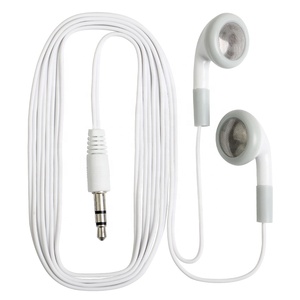 White Disposable Earphones Cheapest Mobile Headsfree Earphone For Bus Or Plane Train For School Gift One Time Use - Product Image 1