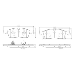 Pastillas de Freno de Cerámica Originales Nuevas P50108N D1629 D1904 para Clase M (W166) 3.0 <span class=keywords><strong>ML</strong></span> <span class=keywords><strong>350</strong></span> <span class=keywords><strong>BlueTEC</strong></span> 06/11 - Product Image 2