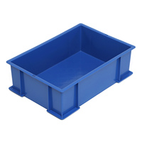 Conteneur empilable carré en plastique PP vierge moulé par injection, vente en gros d'usine, pour environnements industriels et commerciaux modernes