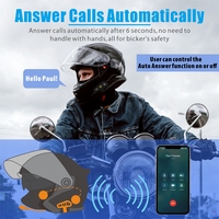 Système audio pour casque Bluetooth pour moto, casque sans fil avec microphone, réponse automatique aux appels, 35 heures d'autonomie