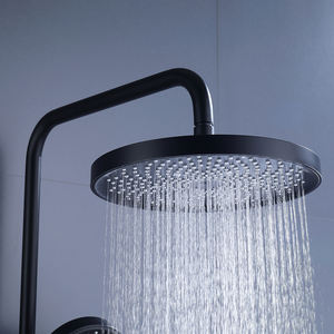 Ensemble de <span class=keywords><strong>douche</strong></span> à effet pluie en laiton à double poignée 3 fonctions avec douchette de plafond et douchette à main en laiton brossé, cartouche en céramique pour usage domestique - Product Image 3