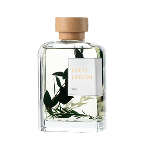 Tái Sử Dụng Phẳng Vuông Thủy Tinh Cho <span class=keywords><strong>Reed</strong></span> Khuếch Tán Chai 100Ml 150Ml 200Ml Với Vương Miện Cap Vít Cap Nút Chai Nút Chai - Product Image 1