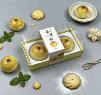 Boîte cadeau écologique en PET pour pâtisseries, avec couvercle transparent, plateau à deux compartiments pour les faveurs de mariage, emballage de desserts