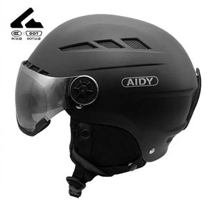 Настраиваемый двойной спортивный лыжный и сноубордический шлем с козырьком из материала ABS + EPS S <span class=keywords><strong>M</strong></span> L XL размера XXL CE EN1077 сертифицированные взрослые дети - Product Image 1