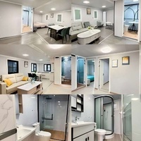 Casa Prefabricada Modular Expandible de Estilo Residencial con Techo Inclinado, Balcón de Vidrio y Diseño Moderno