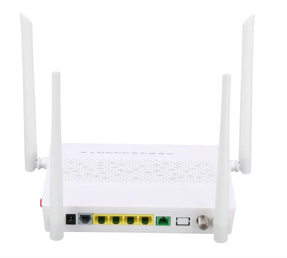 4GE + двухдиапазонный Wi-Fi + кастрюли + CATV + USB AC двухдиапазонный оптический cat 4ge + 2,4g и 5g WIFI + POTS голосовой GPON ONU оптоволокно для домашнего оборудования