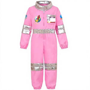 New Children Space Suit Carnival Embroidered Astronaut Costume Full Set Hat Gloves Holiday Performance Outfit Polyester - Product Image 1