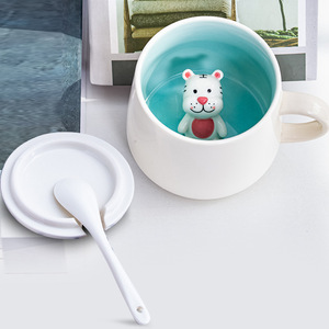 Charming 3D Animal Ceramic Coffee <b>Mug</b> <b>Set</b> Handcrafted Cups With Unique Figurine Design for Gifts Everyday Use - Product Image 2