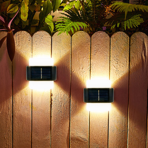 Lampe murale solaire d'extérieur à LED, diffuseur carré en polycarbonate, étanche, angle de faisceau de 20 degrés, pour la décoration de jardin, de patio et de villa - Product Image 3