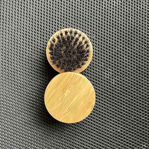 Bamboo Handle Men <b>Care</b> <b>Beard</b> Cleaning Brush with Soft Boar Bristle - Product Image 5