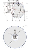 ONA SP120A-120/2.50 Bras Robot Articulé 4 Axes Charge Utile 120kg Portée 2500mm pour Peinture/Palettisation/Soudage/Estampage
