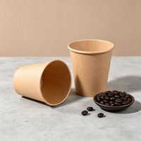 Gobelets en papier kraft à paroi simple, doublement enduits de PE de qualité alimentaire, biodégradables, imprimés sur mesure, jetables, pour boissons froides