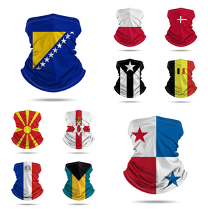 Cache-cou tubulaire à motif drapeaux du Danemark, de la Pologne, de Porto Rico, de la Belgique et de la Macédoine du Nord, vente en gros, personnalisé, haute qualité - Product Image 1