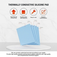 Plaque thermique en silicone souple haute température 4W, découpée sur mesure, pour dissipation thermique de CPU, SSD, LED et modules d'alimentation