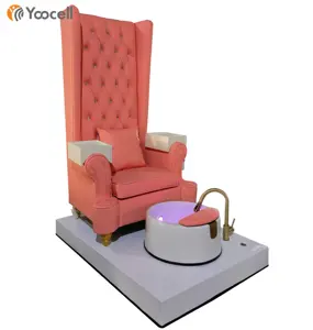 Yoocell hot sale peach color leather Foot spa massage cozy and soft chair salon pedicure chair for nail salon spa beauty salon