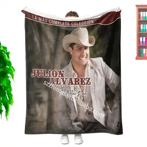 High Quality Custom Julion Alvarez Fade Resistance No Pilling <strong>Kingsize</strong> Cozy Plush Warm Throw <strong>Blanket</strong> - Product Image 3