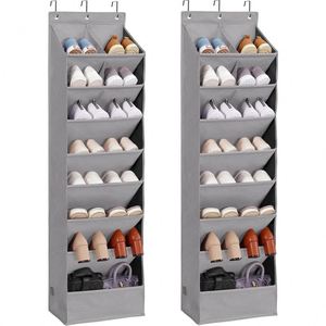 Door Foldable Lightweight Shoe Organizer Closet Large Deep Pockets <b>Narrow</b> Shoe Rack Door Hanging Boots <b>Storage</b> - Product Image 1