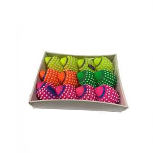 Dog Toy Rugby Football 12Pcs Colorful Polka Dot Design For Pets Playtime Fun - Product Image 1