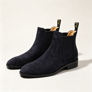 Bottes Chelsea classiques de luxe rétro pour hommes, tailles plus grandes 45 46, cuir véritable, style britannique, pour l'hiver, l'été et l'automne - Product Image 2