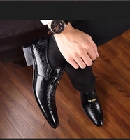 Chaussures en cuir d'alligator pour hommes, grande taille, basses, décontractées, embossées