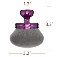 Pinceau de Maquillage Corporel Extra Large en Gros pour Applicateur de Bronzer et Autobronzer pour les Jambes, Pinceau Kabuki Rond Violet