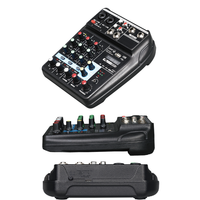 4-Kanal Kompakt-Mixer mit Bluetooth-Reverb, Bühnen-Computer Live-Streaming, USB Mini-Mixer, DJ-Mixer