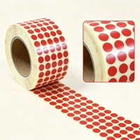 Rouleau d'autocollants points rouges, autocollants écologiques à forte adhérence, étiquettes de codage couleur, points circulaires, autocollants de marquage, artisanat de bougies